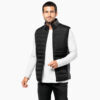 gilet trapuntato bimateriale