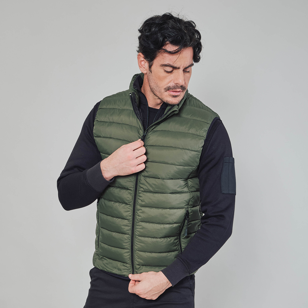 Gilet uomo effetto piuma